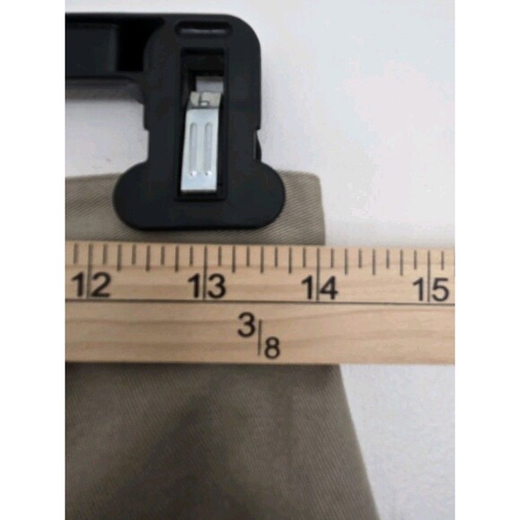 VTG Christopher & Banks Skirt Womens 4 Y2K Tan Khaki Canvas Modest Full Button - Picture 7 of 9